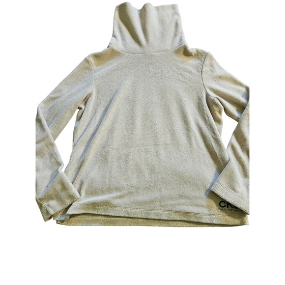 Calvin Klein Jeans Sweaters - Calvin Klein Jeans cream sherpa knit cowl neck sweater, size medium